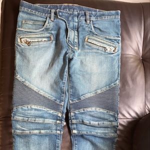 BALMAIN Men’s Faded Blue Slim Jeans